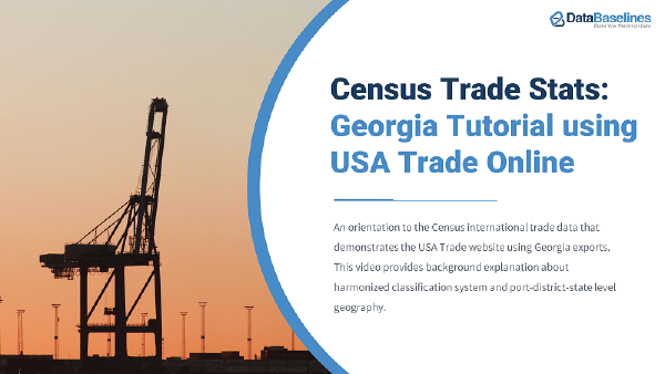 Georgia Exports, A Tutorial for USA Trade Online